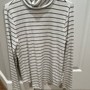 Striped Turtleneck Long Sleeve Top
